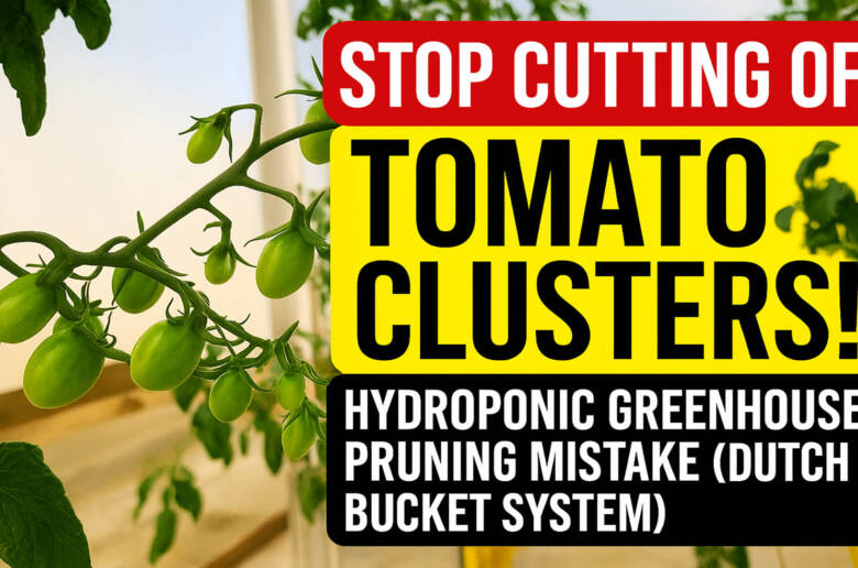 Stop Cutting Off Tomato Clusters! Hydroponic Greenhouse Pruning Mistake (Hydroponic Dutch Bucket System)